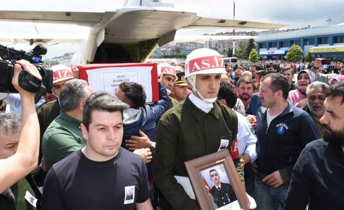Giresunlu şehidin cenazesi Trabzon'da