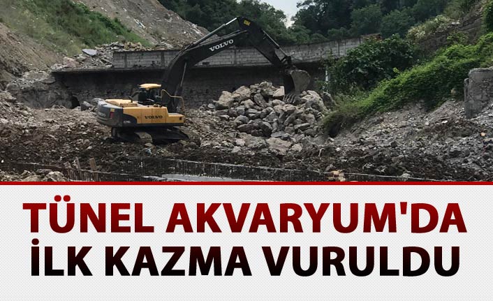 Trabzon'da Tünel Akvaryum için ilk kazma vuruldu