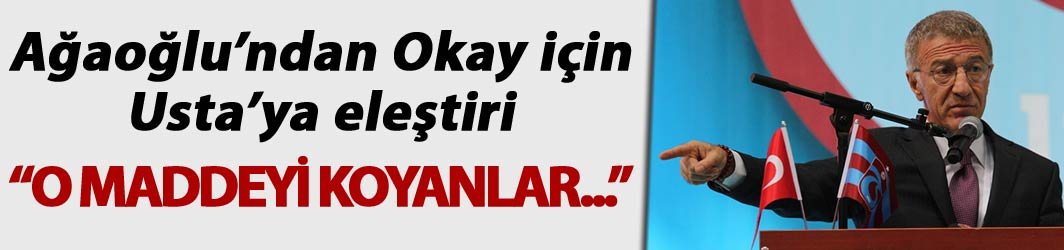 Ağaoğlu: Okay'a kızmıyorum, üzülüyorum