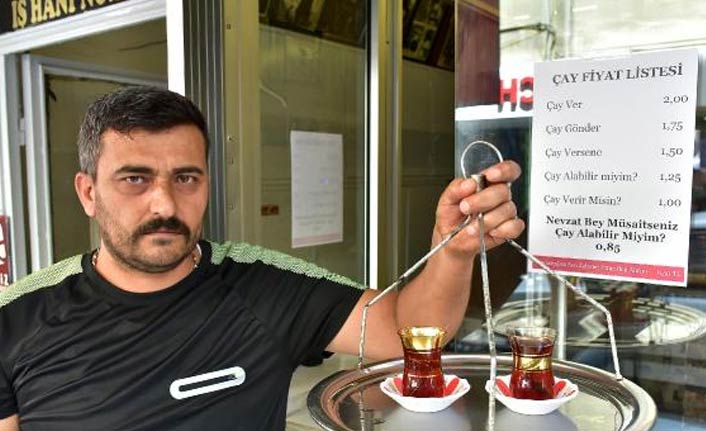 Bu çay ocağında fiyatlar nezakete göre değişiyor