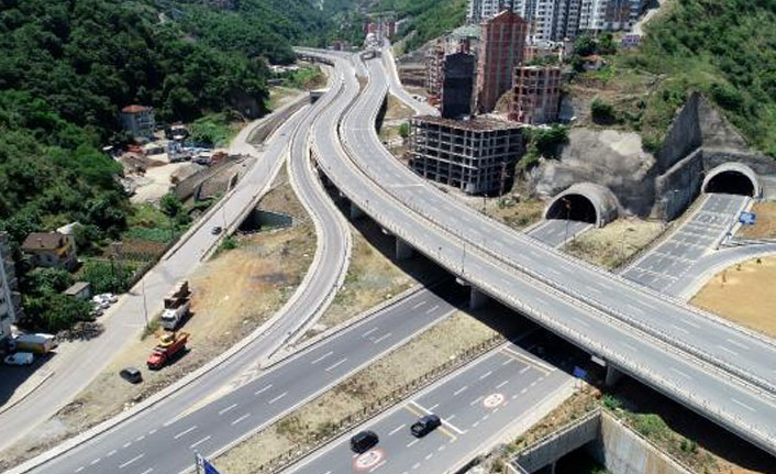 Trabzon'da 23 kilometrede 17 tünel
