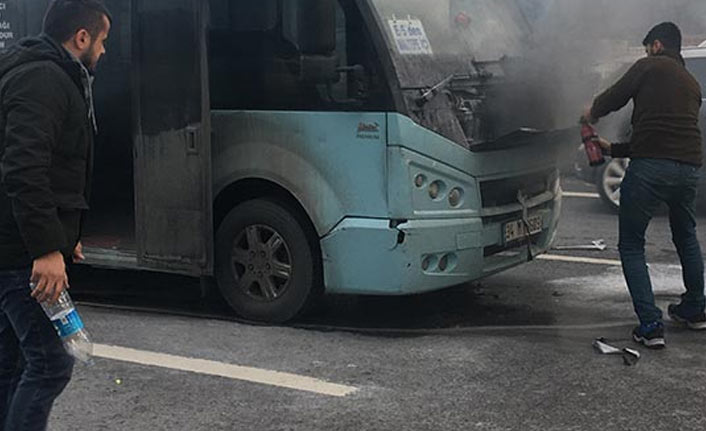 Seyir halindeyken alev aldı!