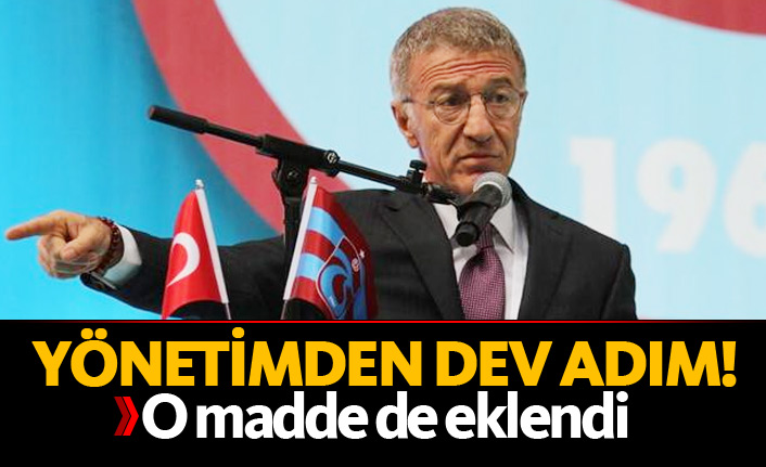 Trabzonspor yönetiminden tüzükte dev adım