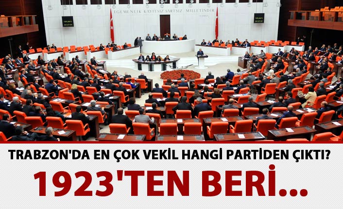 Trabzon'da en çok vekil hangi partiden çıktı? - 1923'ten beri...