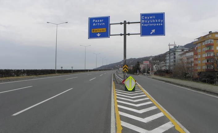 Karayolları Rize'deki yol için uyardı