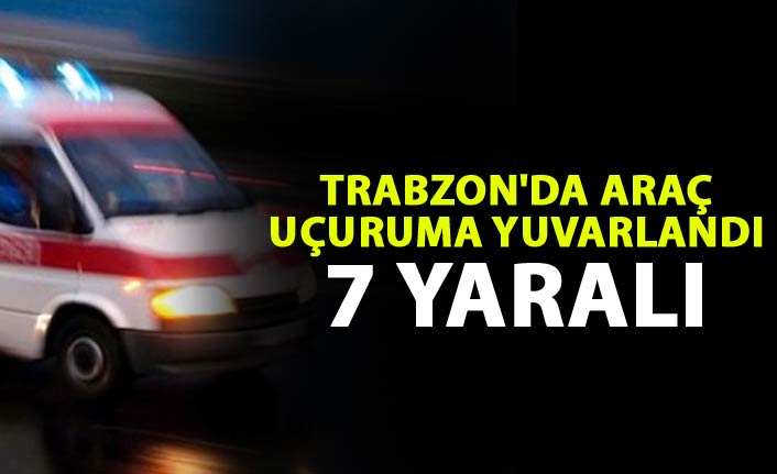 Trabzon'da araç uçuruma yuvarlandı: 7 yaralı