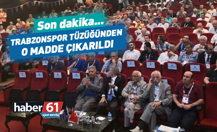 Trabzonspor tüzüğünde başkanlığa aday olma şartı maddesi çıkarıldı