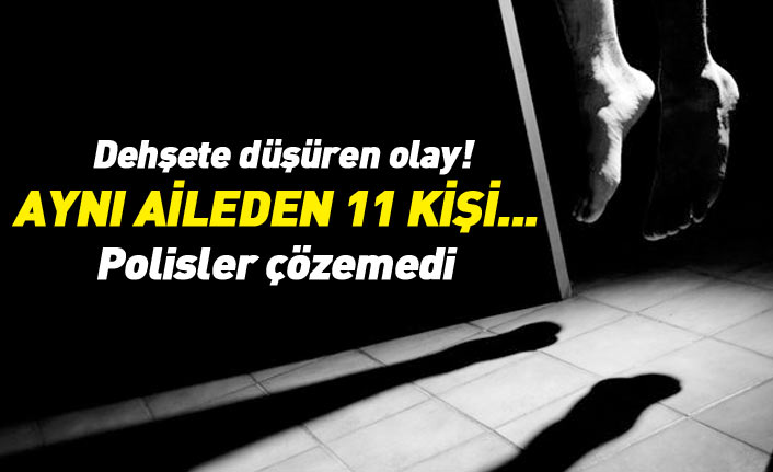 Dehşete düşüren olay! Aynı aileden 11 kişi tavana asılı halde bulundu