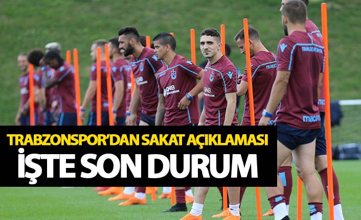 Trabzonspor'dan sakatlık açıklaması
