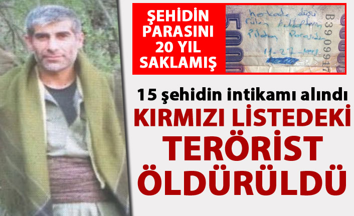 Kırmızı listedeki terörist öldürüldü - 25 yıl sonra şehitlerin intikamı alındı