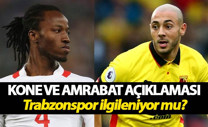 Trabzonspor'dan Kone ve Amrabat açıklaması