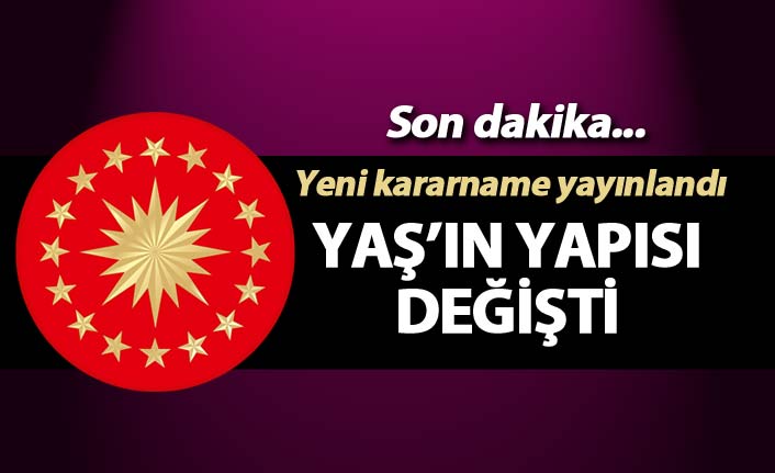 Flaş! yeni Cumhurbaşkanlığı kararnamesiyle Yüksek Askeri Şura'nın yapısı değişti