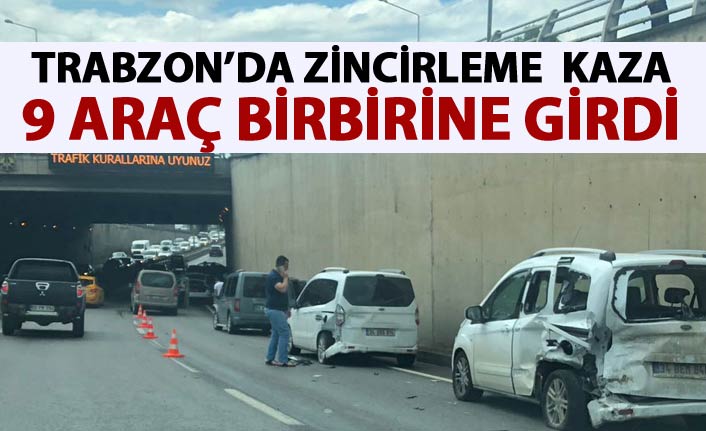 Trabzon'da zincirleme kaza: 4 Yaralı