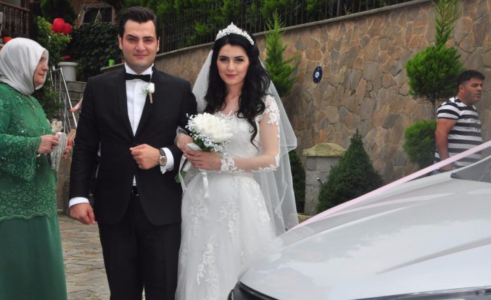 Trabzonlu çift, bir ömür boyu mutluluğa 'evet' dedi