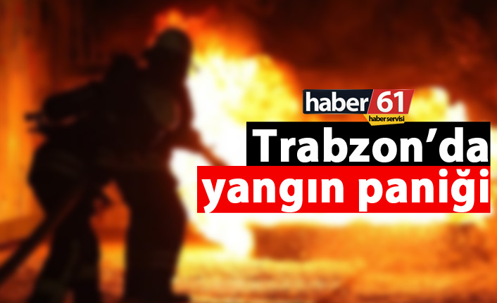 Trabzon'da terkedilmiş binada yangın!