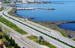 Trabzon Beşikdüzü yolunda çalışma