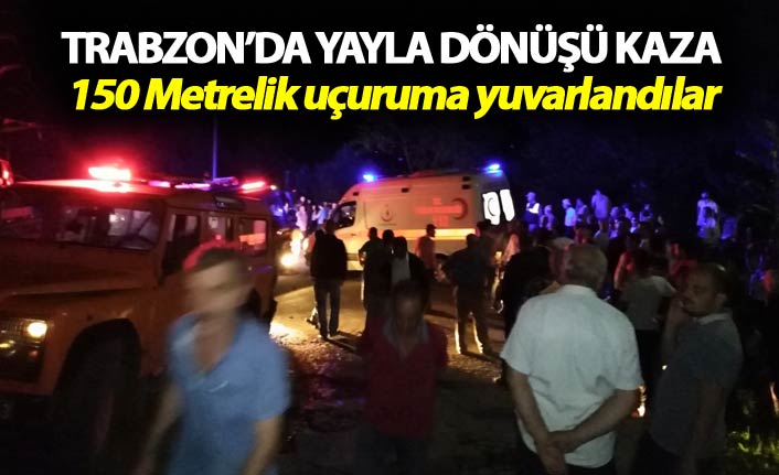 Trabzon'da yayla dönüşü kaza - 8 yaralı