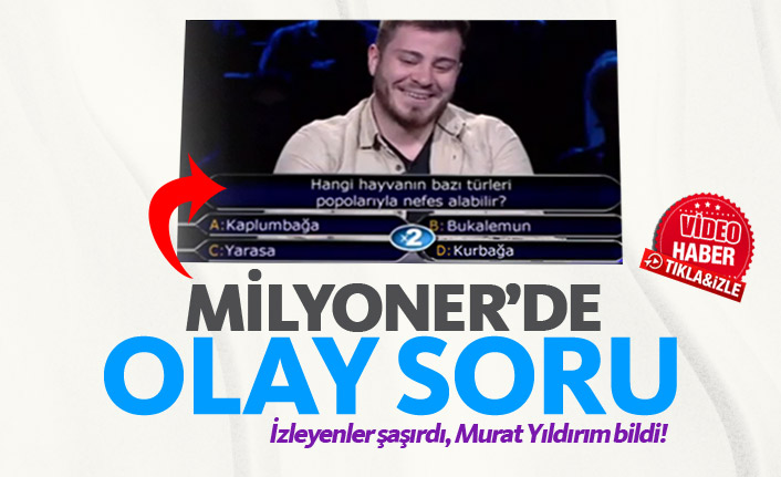 Kim Milyoner Olmak İster'de soruldu; poposuyla nefes alan hayvan hangisidir?