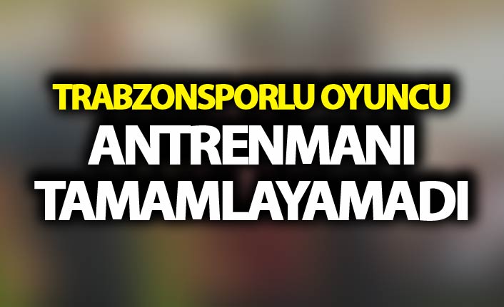 Trabzonsporlu Kamil Ahmet antrenmanda sakatlandı ve hastaneye götürüldü