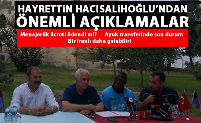 Hayrettin Hacısalihoğlu "Ekonomik durum bunu gerektiriyordu"