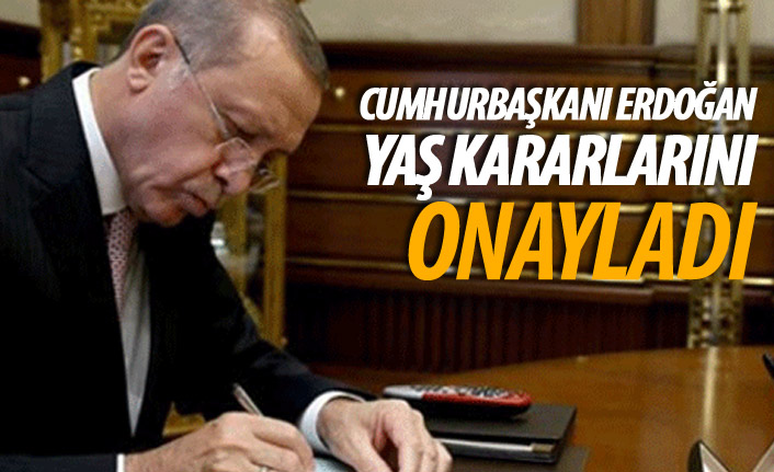 Cumhurbaşkanı Erdoğan, Yüksek Askeri Şura kararlarını imzaladı