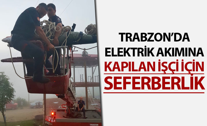Trabzon'da akıma kapılan işçi için seferber oldular