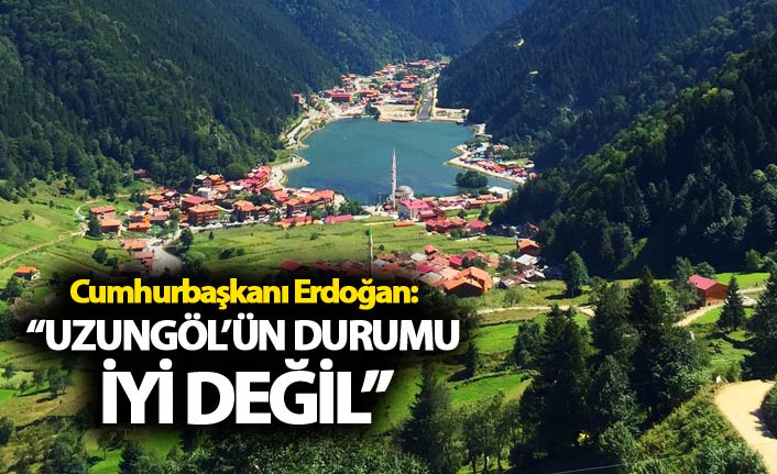 Cumhurbaşkanı Erdoğan: “Uzungöl’ün durumu iyi değil”