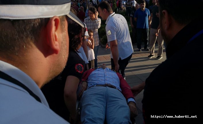 Cumhurbaşkanı Erdoğan'ın Trabzon mitinginde korkutan olay