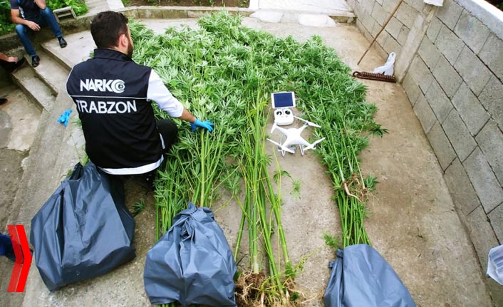 Trabzon'da eve uyuşturucu baskını! Neler çıkmadı ki...