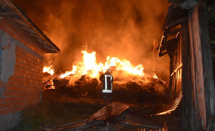 Çıkan yangında 8 ev tamamen yandı