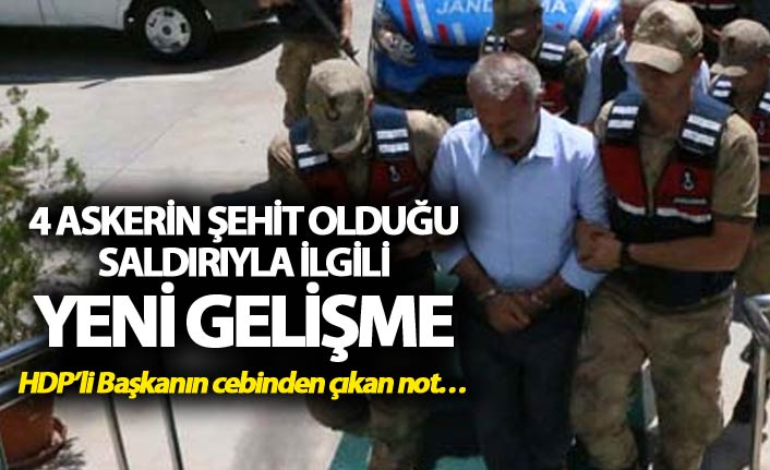 4 askerin şehit olduğu saldırıyla ilgili yeni gelişme