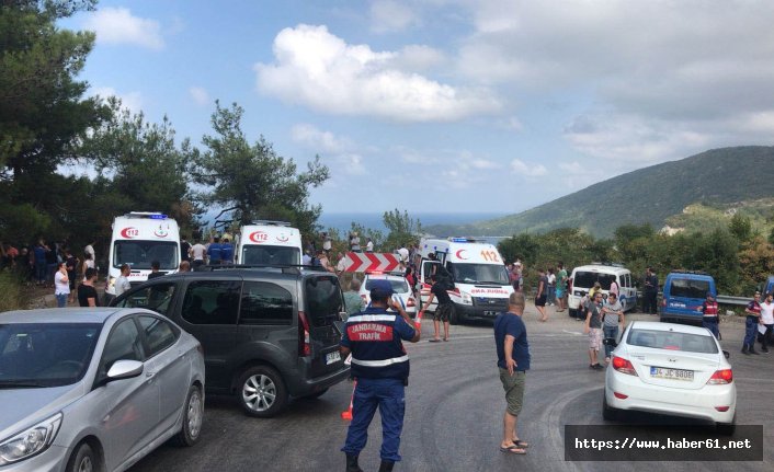 Yolcu minibüsü uçuruma yuvarlandı! ölü ve yaralılar var!