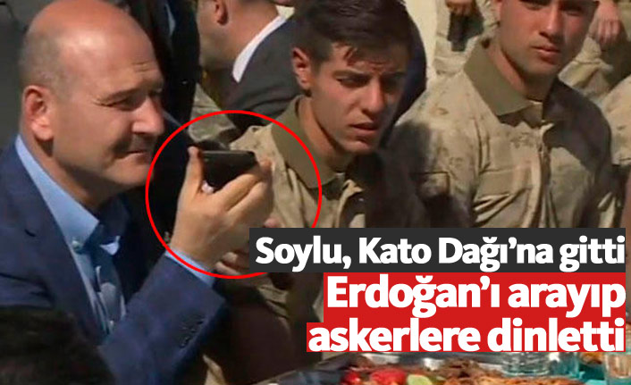 Soylu, Kato'da askerleri ziyaret etti