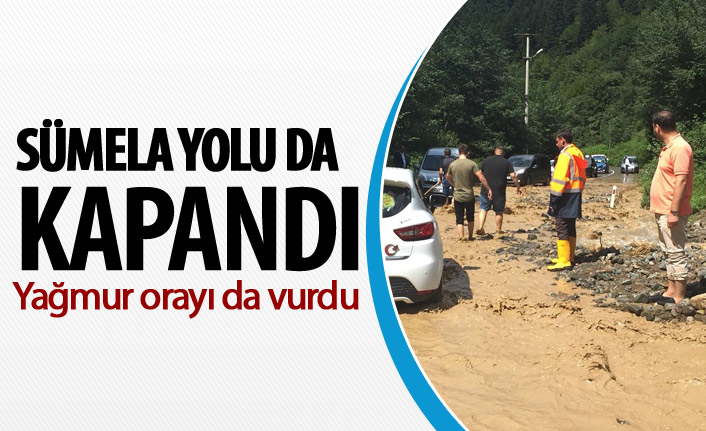 Sümela yolunda heyelan