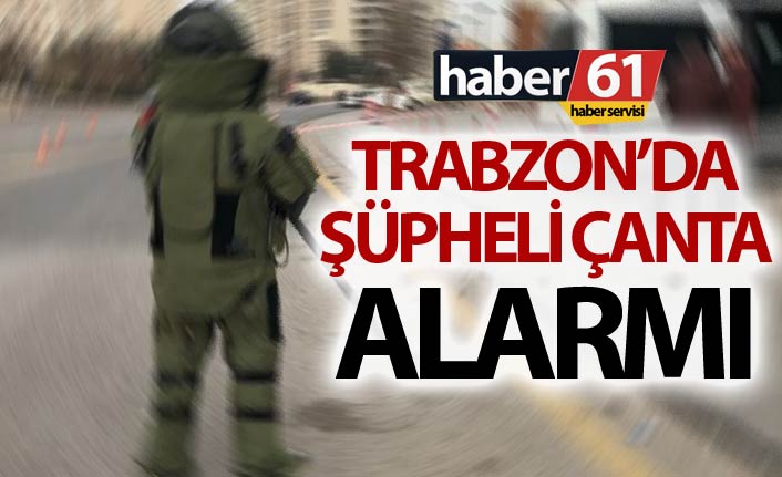 Trabzon'da Otobüs durağında unutulan çanta ekipleri harekete geçirdi. 24 Ağustos 2018