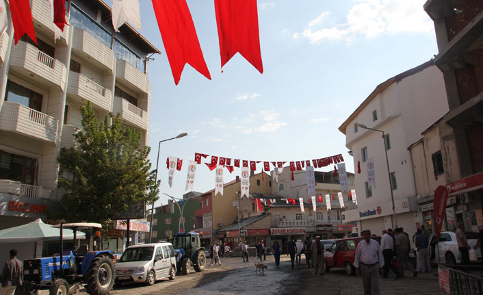 Malazgirt bayraklarla süslendi