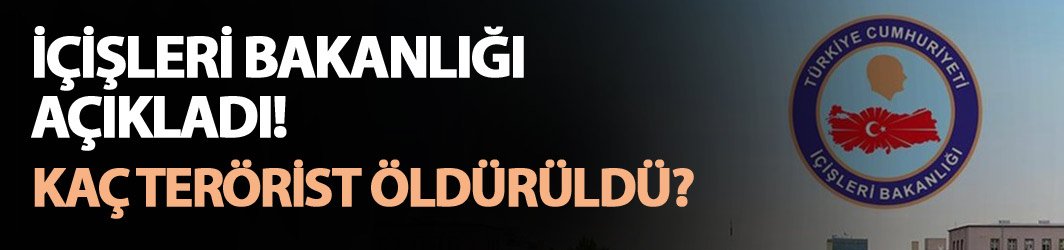 İçişleri Bakanlığı açıkladı! 5'i sözde üst düzey! 26 terörist etkisiz