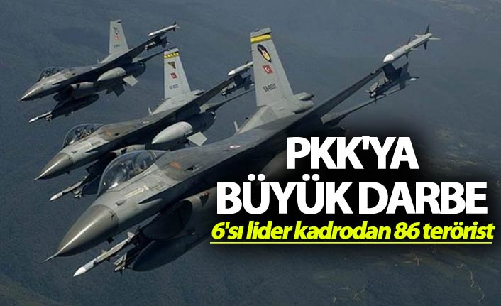 PKK'ya büyük darbe - 6'sı lider kadroda 86 terörist