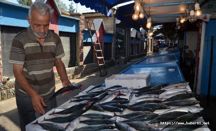 Hava balıkçılara geçit vermedi tezgahlar boş kaldı