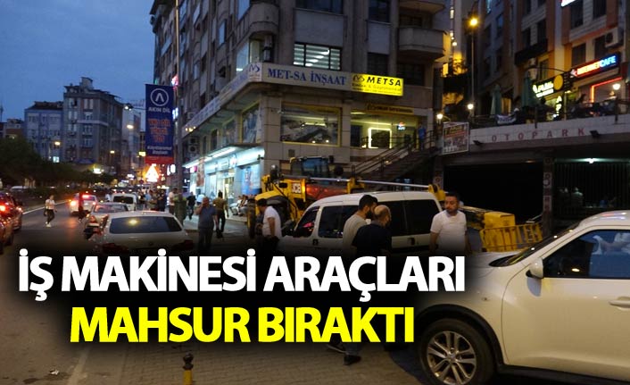 Trabzon'da araçlar mahsur kaldı