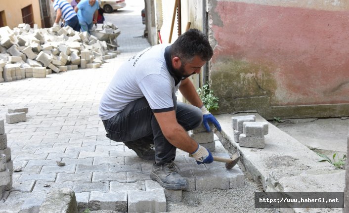 Giresun'da yol çalışmaları sürüyor
