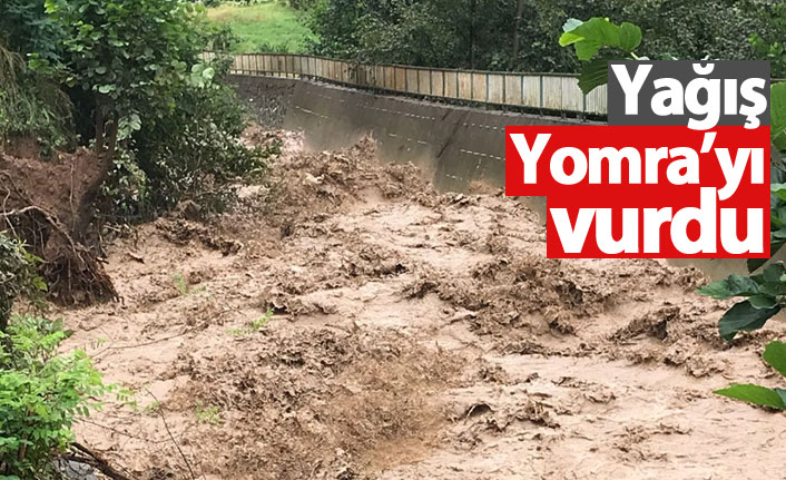 Yağış Yomra'da heyelana neden oldu
