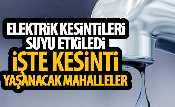 Trabzon’da sular kesilecek