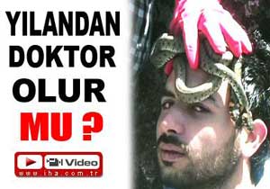 Bayburt'ta yılanlar şifa dağıtıyor