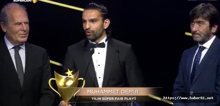 Yılın fair play ödülü Muhammet Demir'e