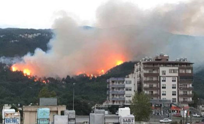 Trafo patladı! Yangın şehri tehdit ediyor!