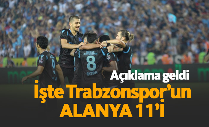 İşte Trabzonspor Alanya 11’i