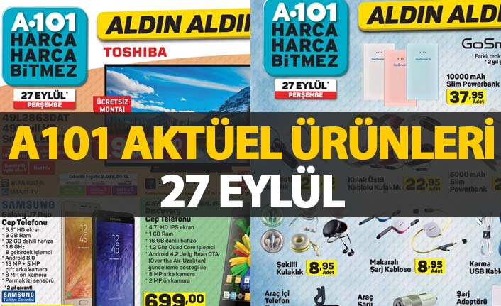 A101 Aktüel Ürünleri 27 Eylül - A101'de bu hafta neler var?