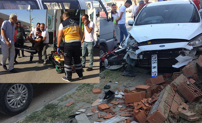 Motosiklete binerken arabanın altında kaldı