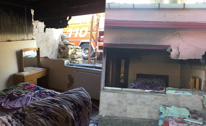 Doğalgaz patlaması evi bu hale getirdi.